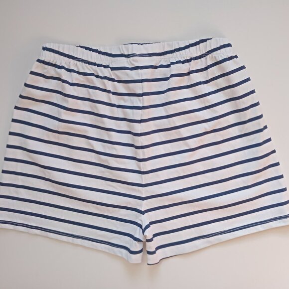 Zara Girls' Mid Rise Blue White Striped Shorts, Coastal Style, NWOT Size 11 - 12 - Picture 2 of 8